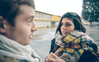 woman asking apologize to offended man after quarrel declining mental health affecting family fights