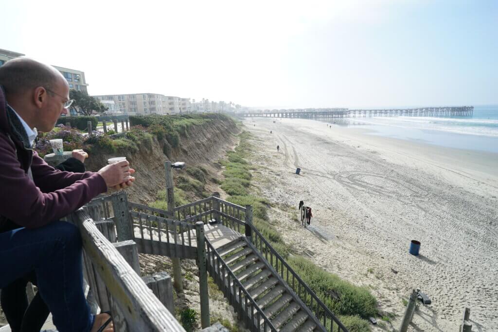Enjoying The Beach in Early Recovery After Rehab Photo of a person in early recovery after rehab, watching the beach