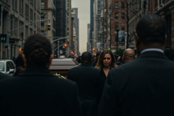 A grieving parent holding a candle in memory of a child, symbolizing loss and hope amidst tragedy.