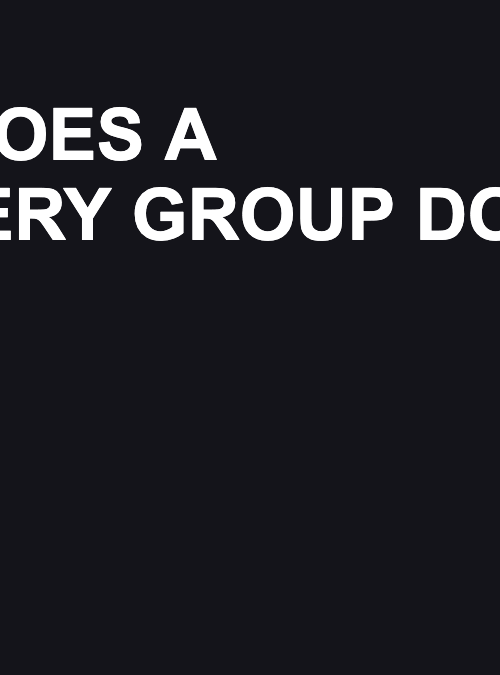 Recovery group benefits explained with support and community text on dark background
