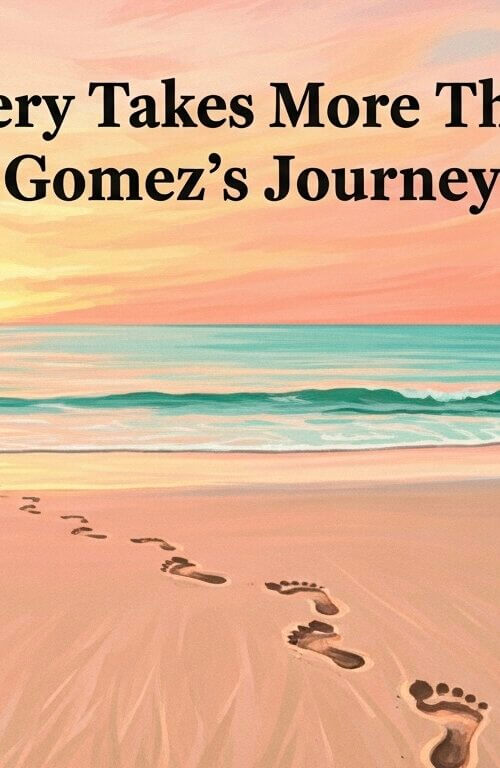 Sunrise over a Pacific beach with footprints in the sand — editorial thumbnail for blog post on persistence in recovery, Pacific Beach Recovery