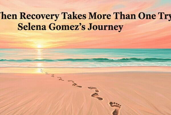 Sunrise over a Pacific beach with footprints in the sand — editorial thumbnail for blog post on persistence in recovery, Pacific Beach Recovery
